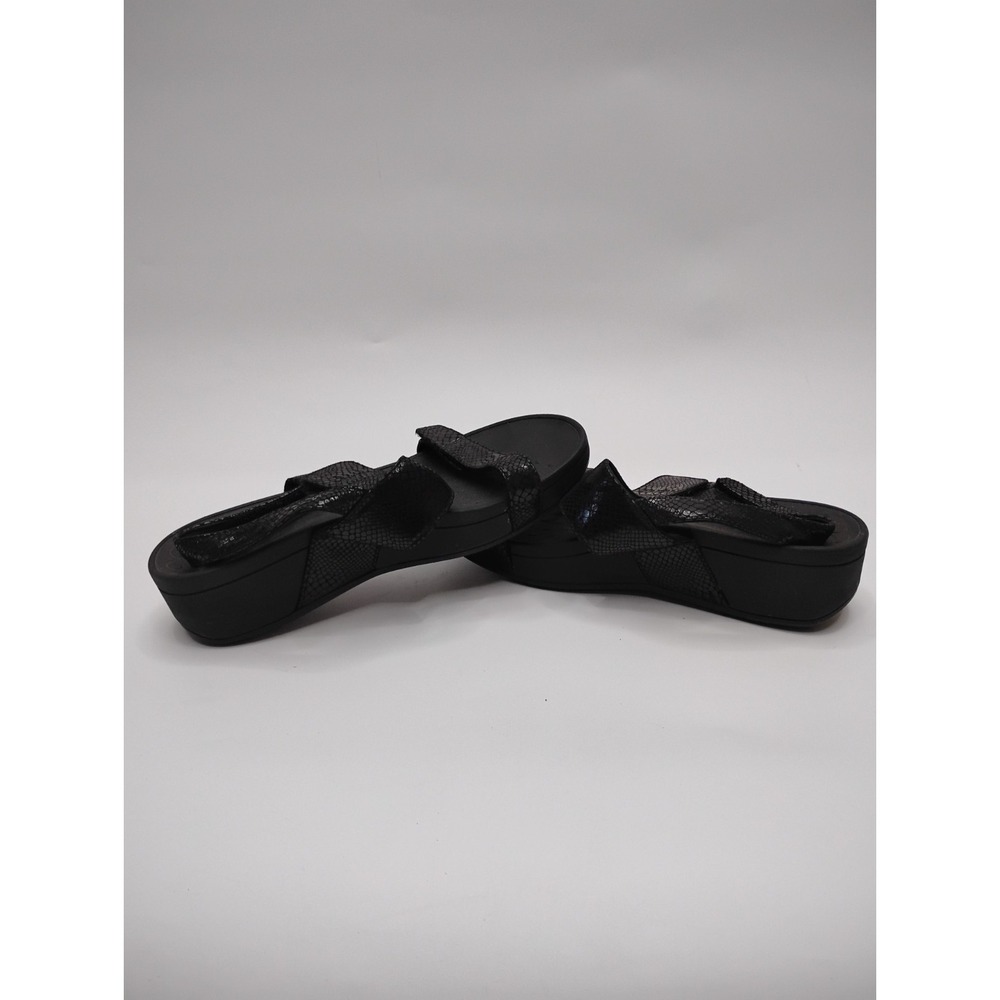 Vionic Bolinas Open Toe Slide Sling Platform Sandals Womens Size 8 Black Snake - Picture 14 of 15